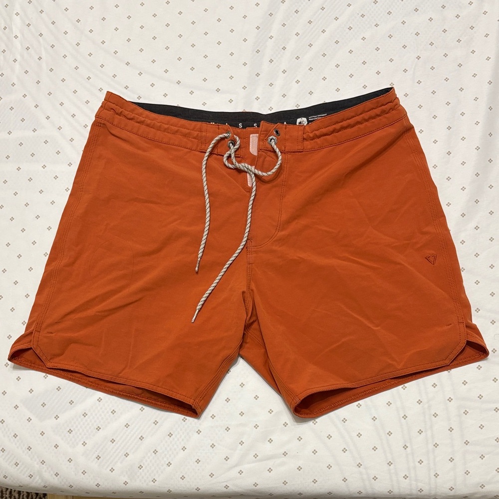VISSLA Orange Swim Board Shorts